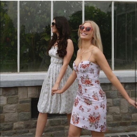 Brock Collection x H&M Dress Lyocell Blended Fit Floral Blogger Fav Powder Pink - Picture 7 of 16